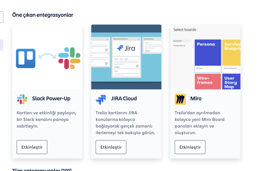 Jira Cloud Trello Entegrasyonu